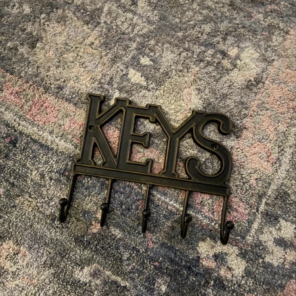 Hobby Lobby Dark Bronze 'KEYS' Wall Hook Rack